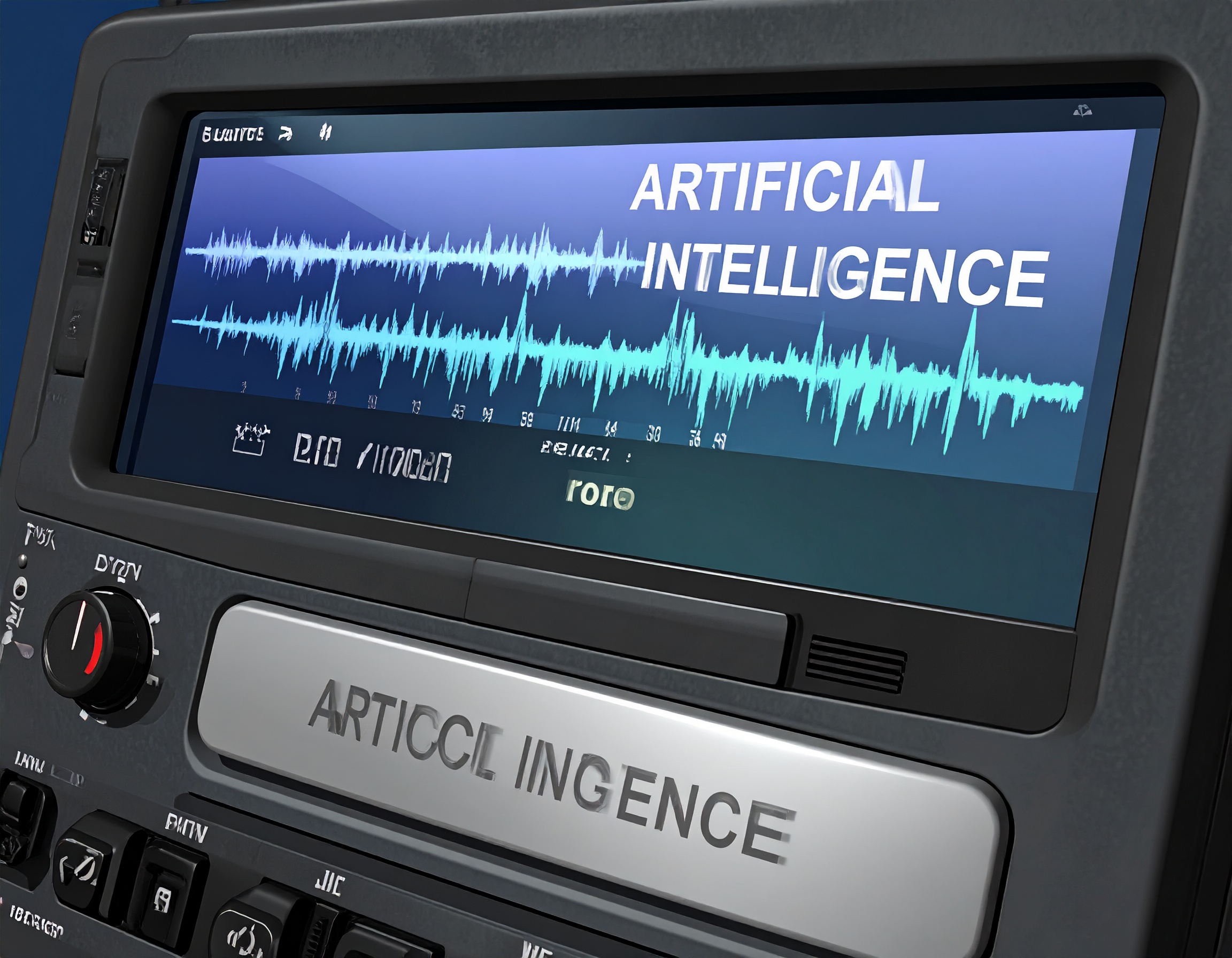 Ham radio with AI-enhanced DSP, generated with Adobe Firefly